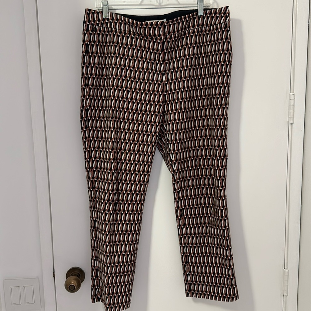 Boden black brown and white dress pants